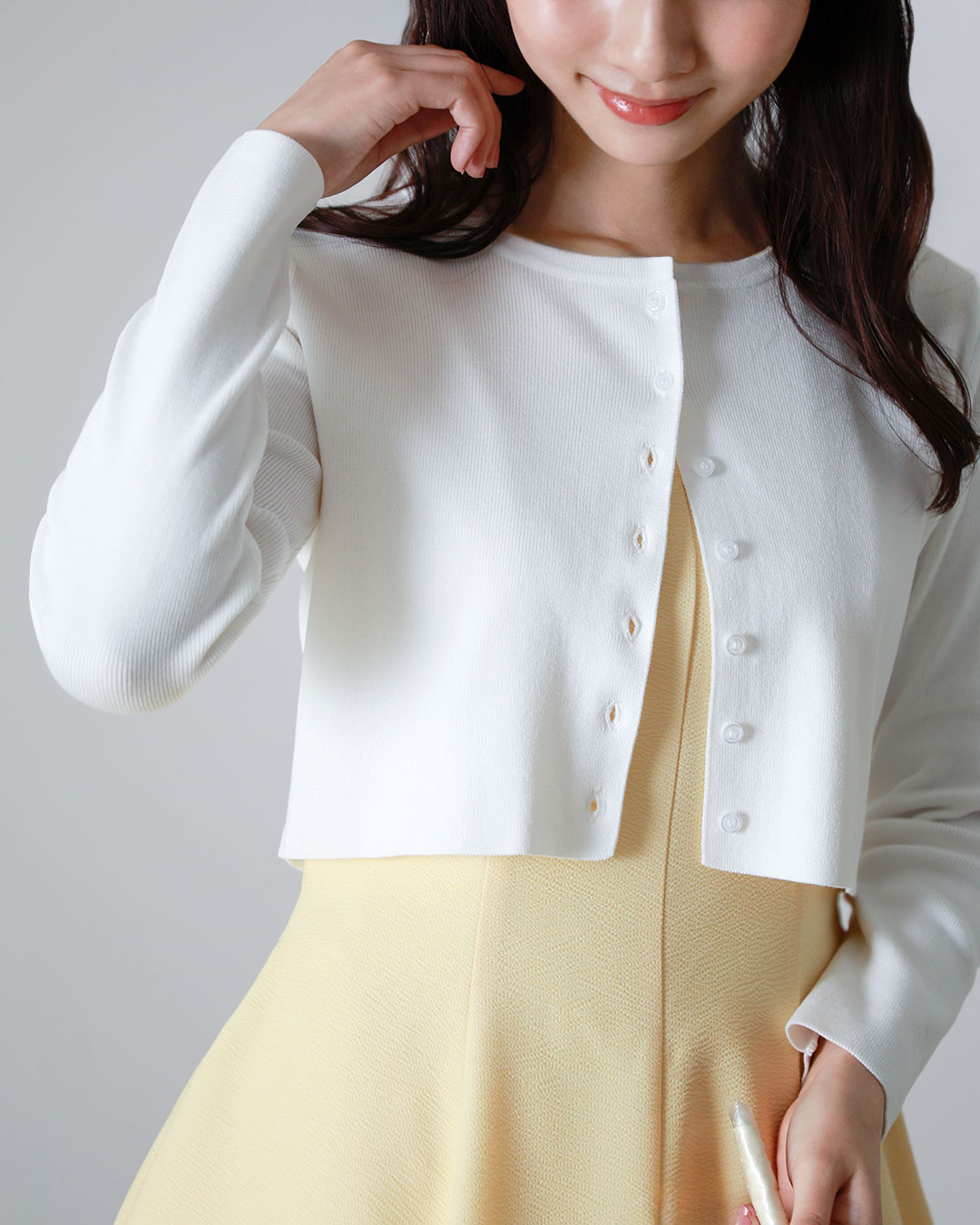 ノースリーブワンピース 秋 カーディガン