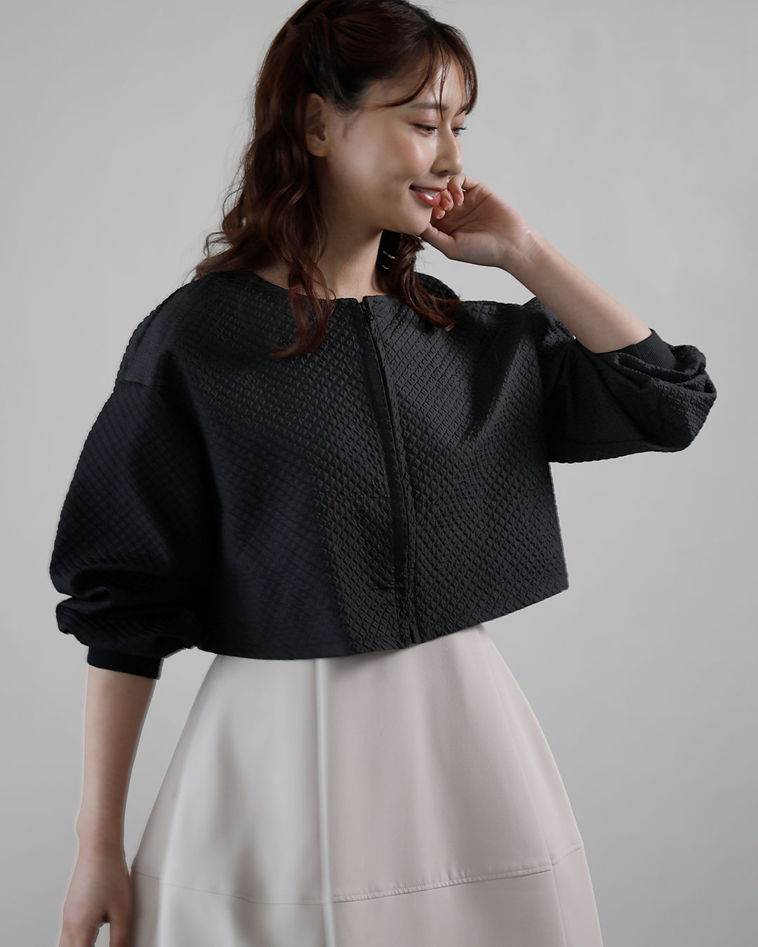 ノースリーブワンピース 秋 ジャケット