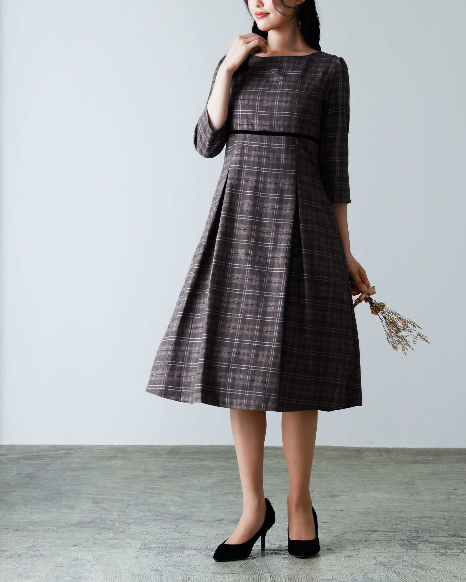 ワンピース　きれいめ　長袖